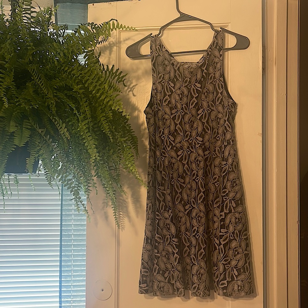 Free people sheer lace dress - grey